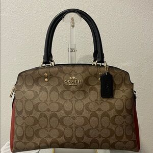 Coach Lillie Carry Colorblock Signature Canvas NWT